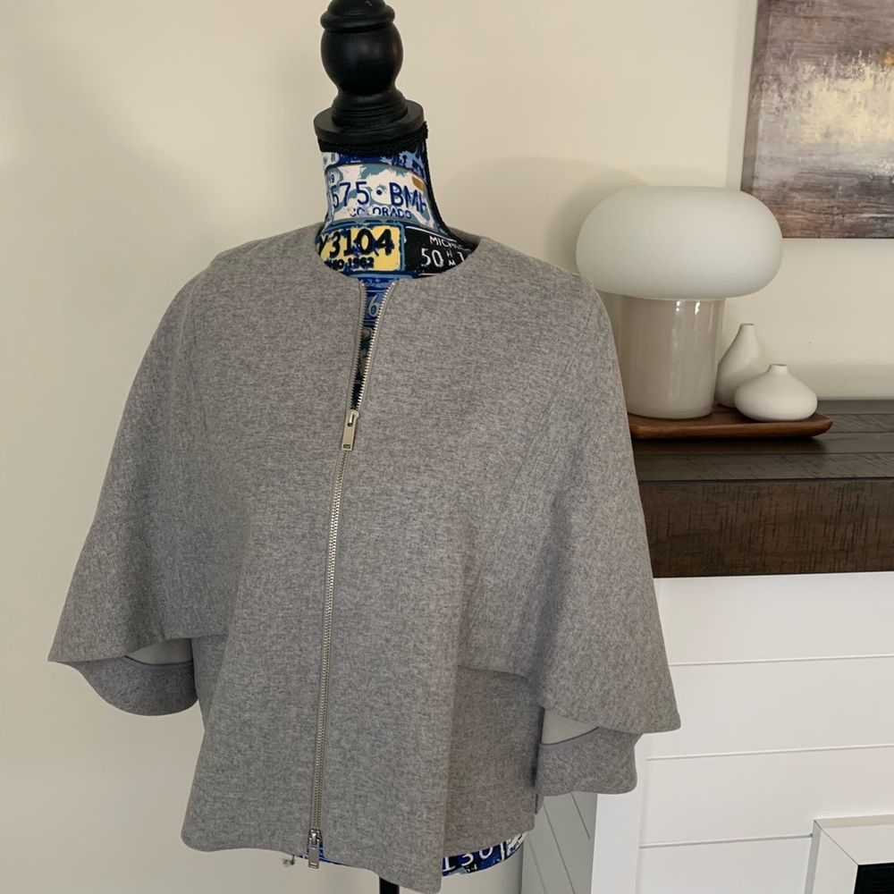 COS grey wool cape Jacket